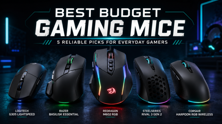 Illustration for a budget gaming mouse comparison